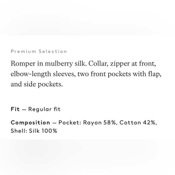 COPY - Chic Mulberry Silk Romper-H&M Premium Brand Selection Size:XS Material:S… - Picture 7 of 8